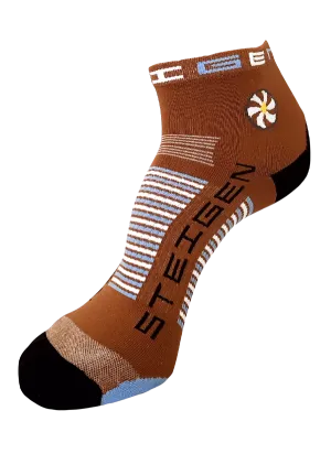 Brown Running Socks ¼ Length