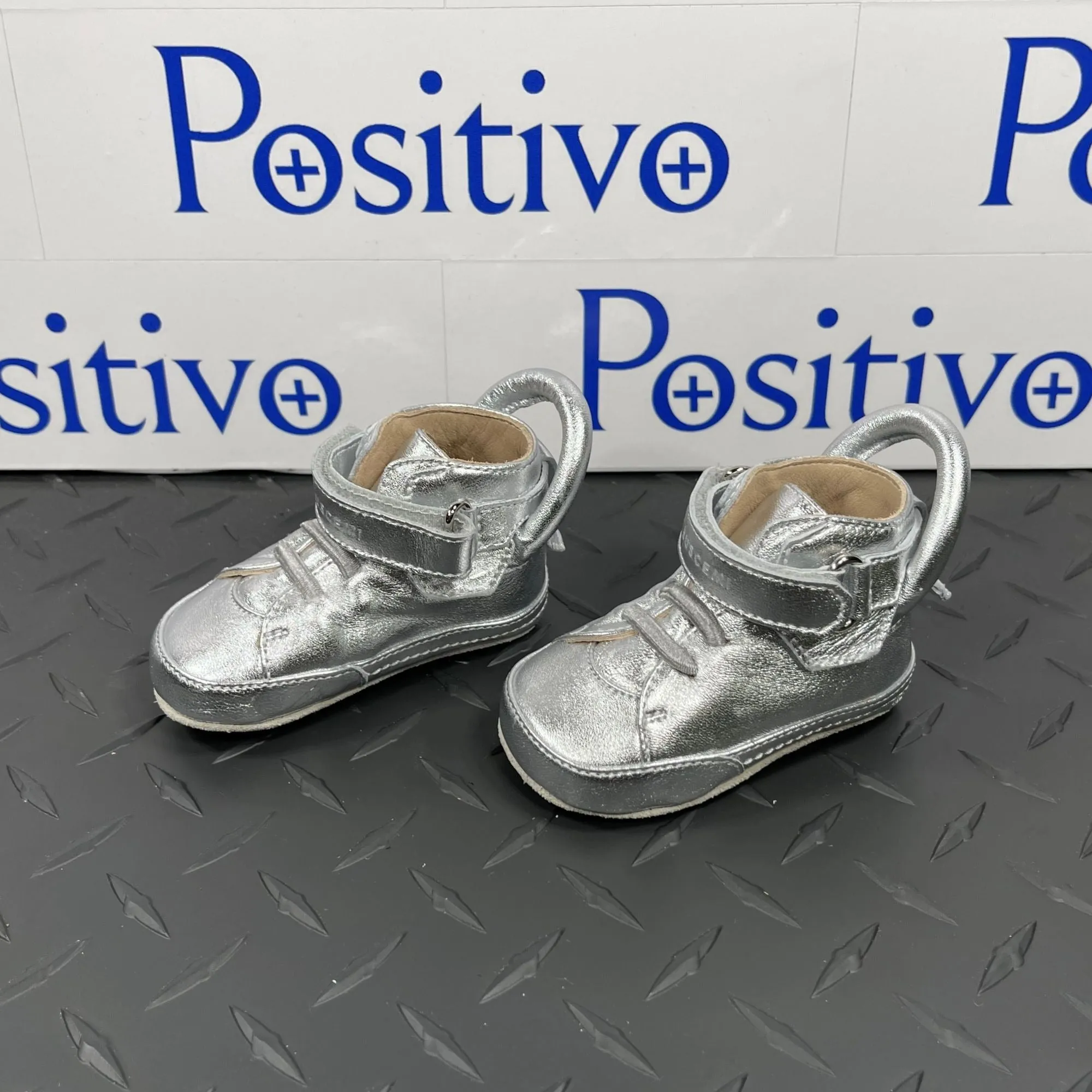 Buscemi 100MM Baby Platinum Leather Sneakers