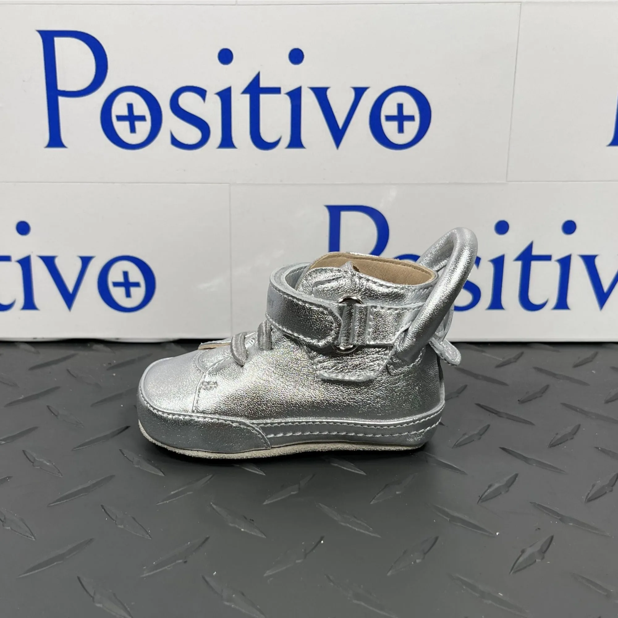 Buscemi 100MM Baby Platinum Leather Sneakers