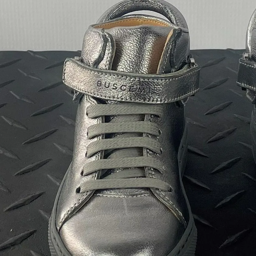 Buscemi 100MM Kid Metal Silver Leather Sneakers