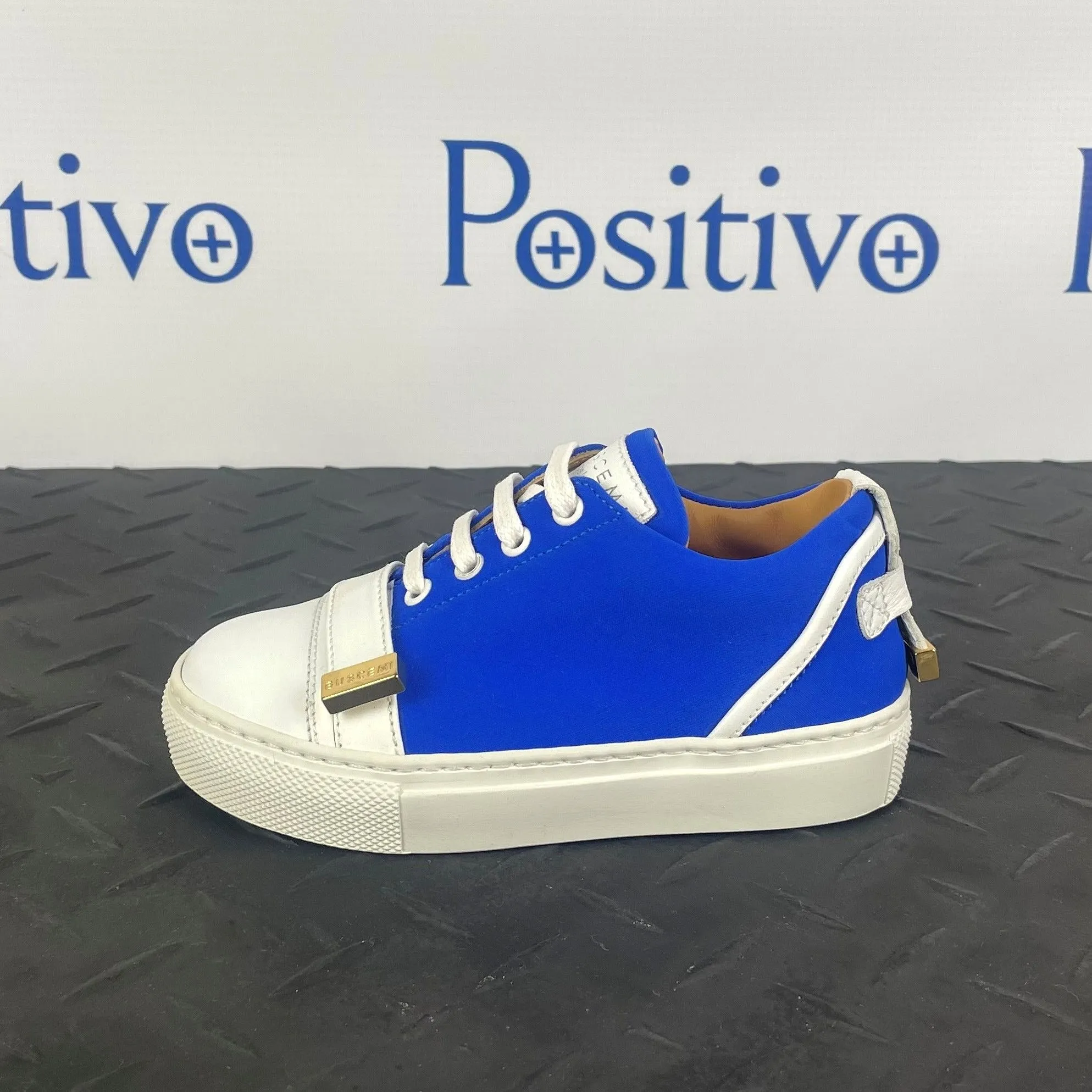 Buscemi 50MM Kid Licra Bluette Leather Sneakers