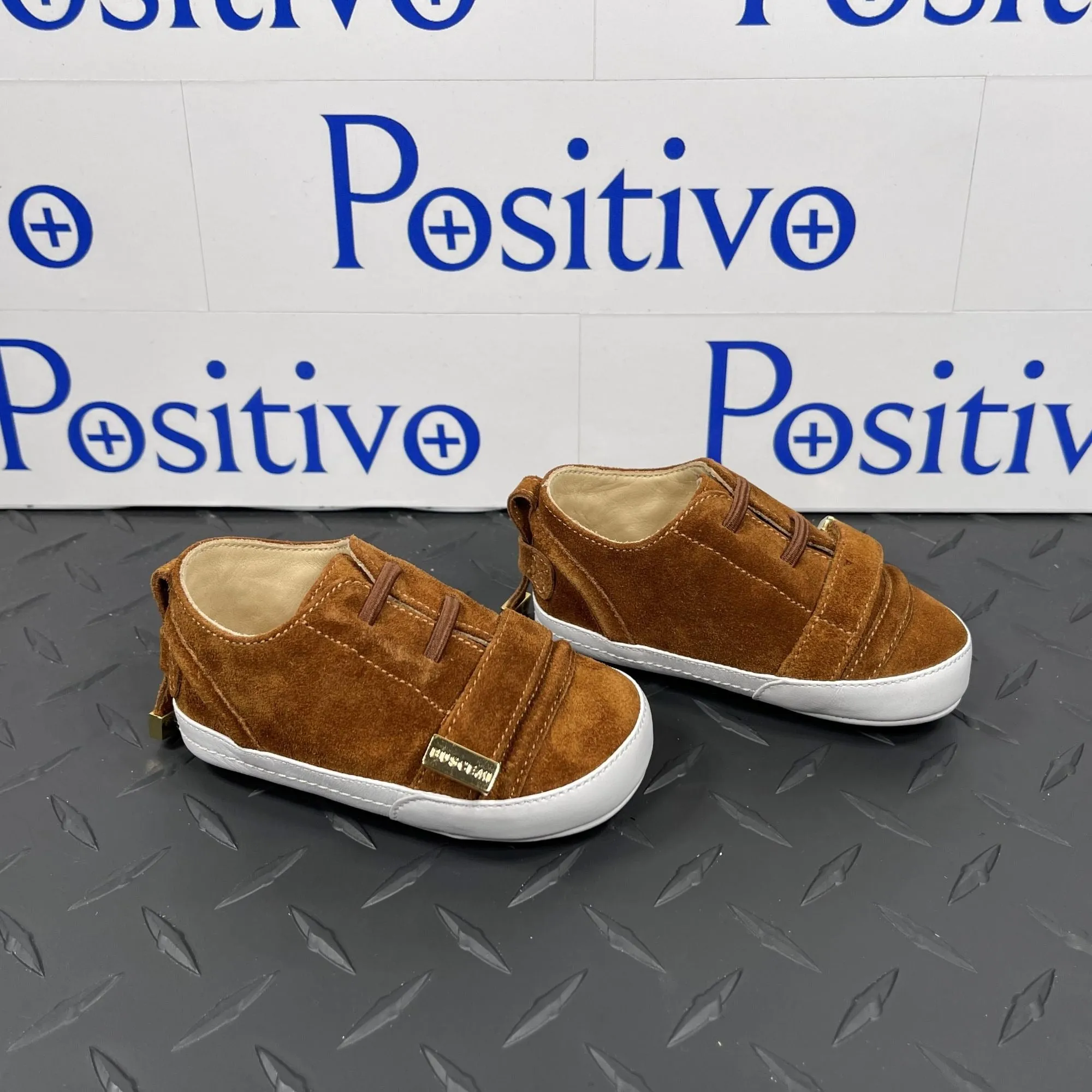 Buscemi 50MM Strap Baby Ippocastano Suede Sneakers