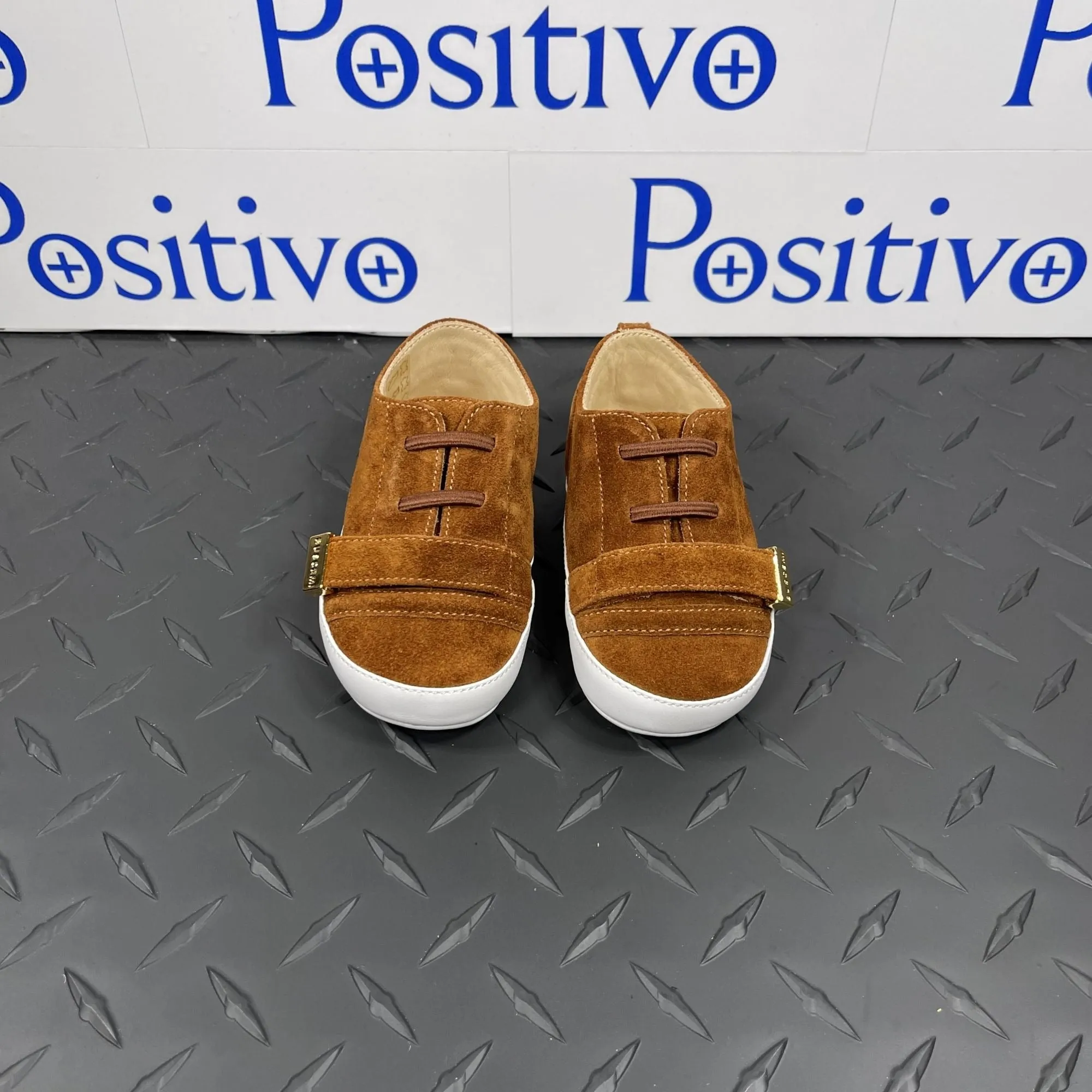 Buscemi 50MM Strap Baby Ippocastano Suede Sneakers