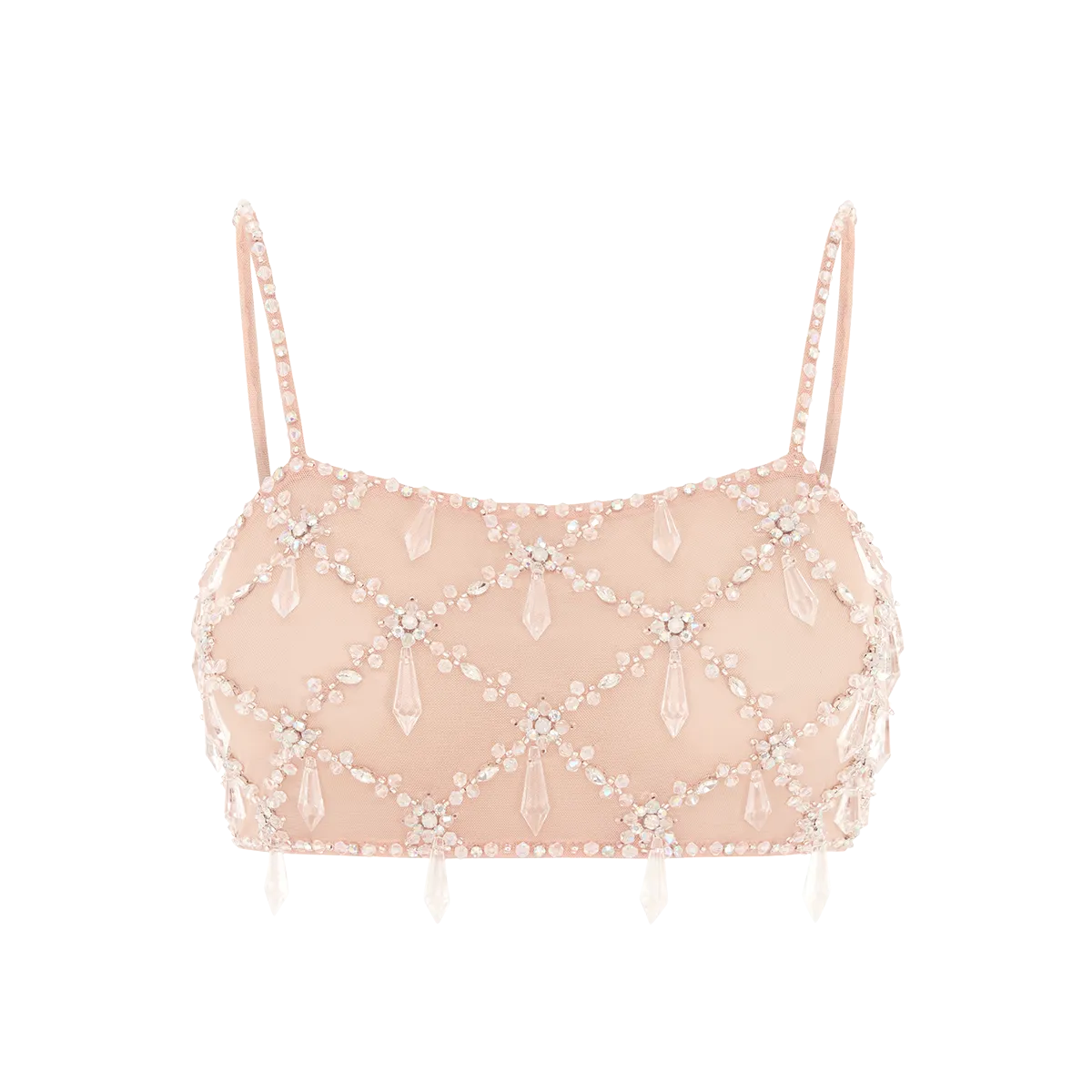 Calliope Luxury Crystal Co-Ord Top Nude