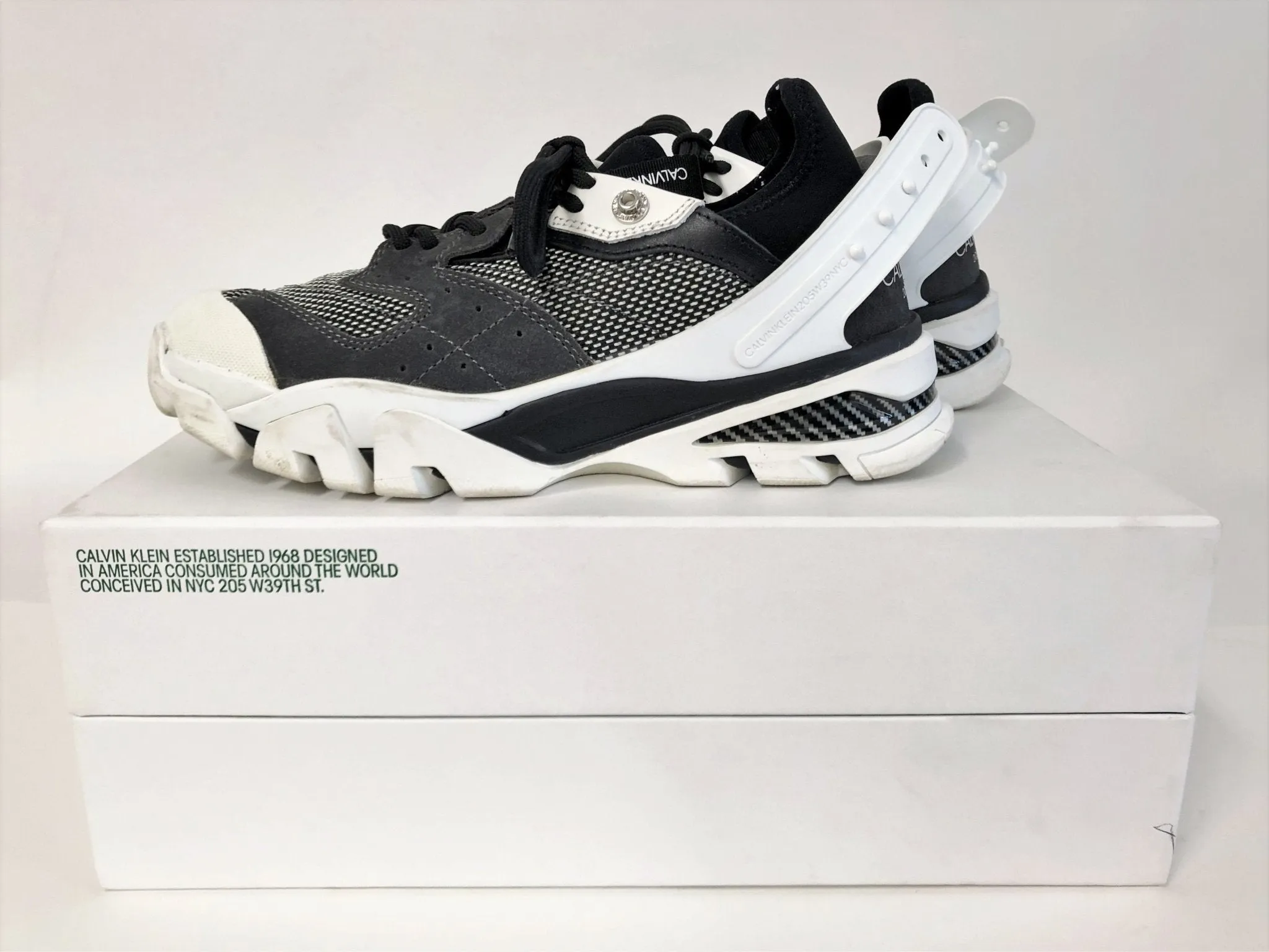 Calvin Klein 205W39NYC Carla Sneakers Carbon/Black/White Size 8