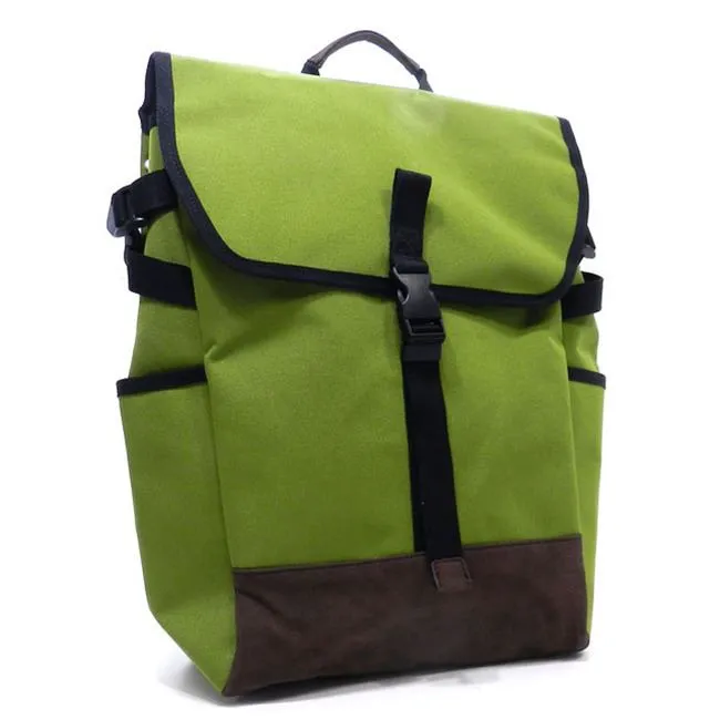 Canvas L backpack Bag I Pad laptop form Pockets Blanc Belt Olive Green flap over