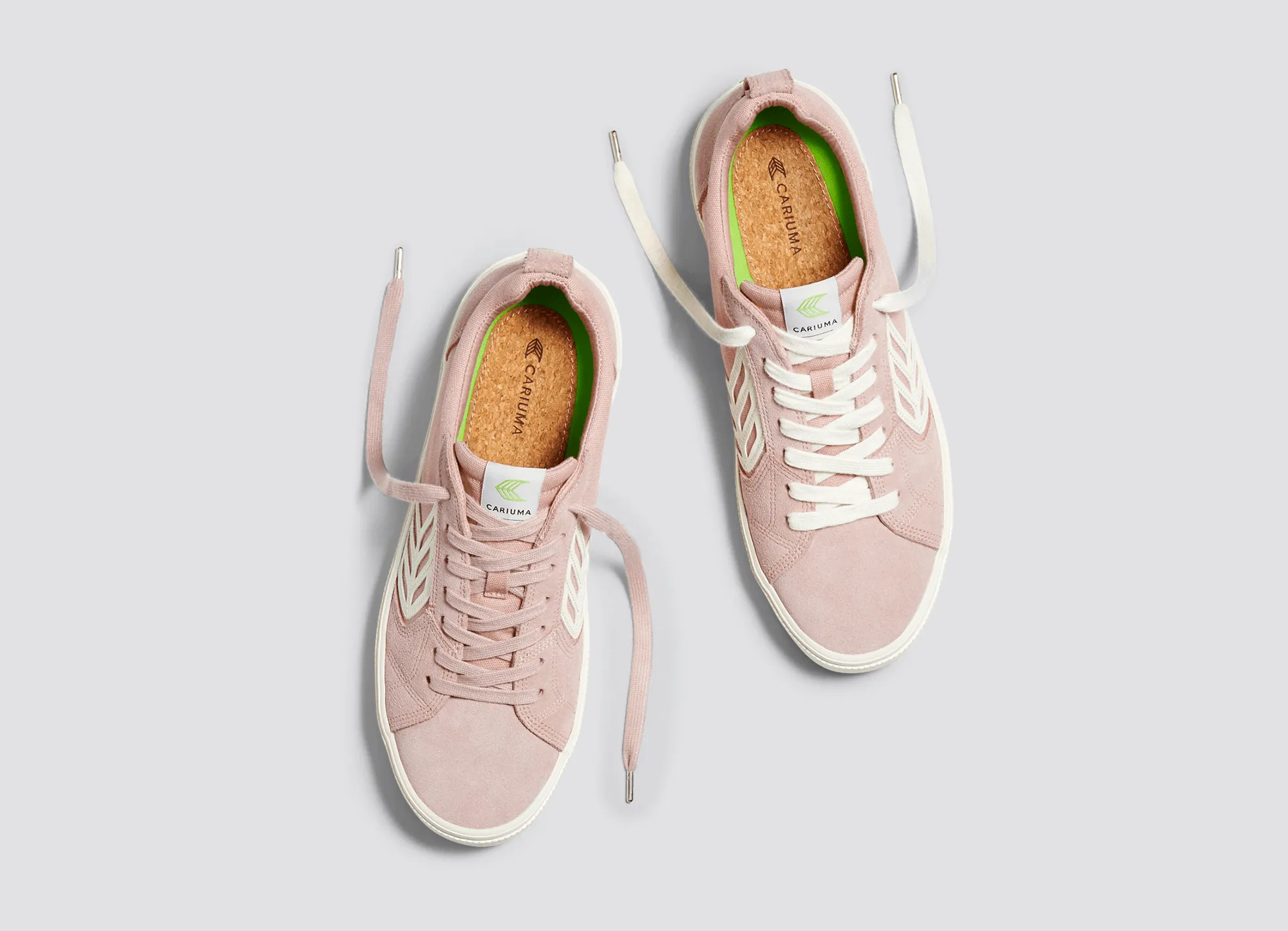 CATIBA PRO Low Rose Suede and Canvas Ivory Logo Sneaker Women