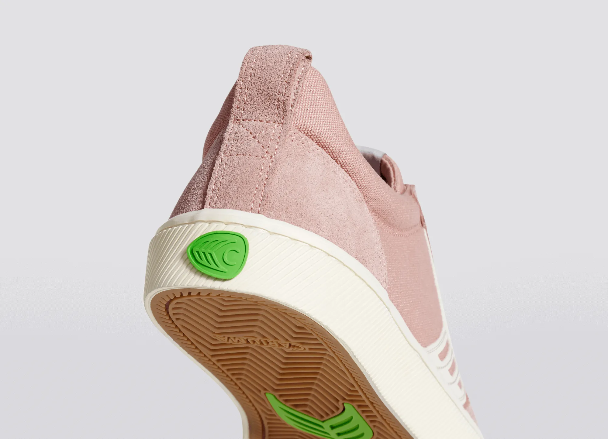 CATIBA PRO Low Rose Suede and Canvas Ivory Logo Sneaker Women
