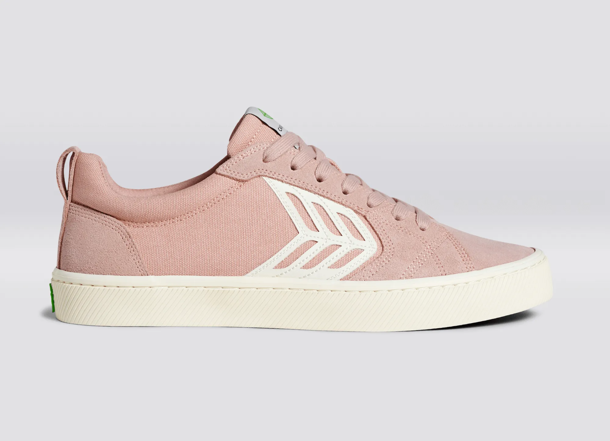 CATIBA PRO Low Rose Suede and Canvas Ivory Logo Sneaker Women