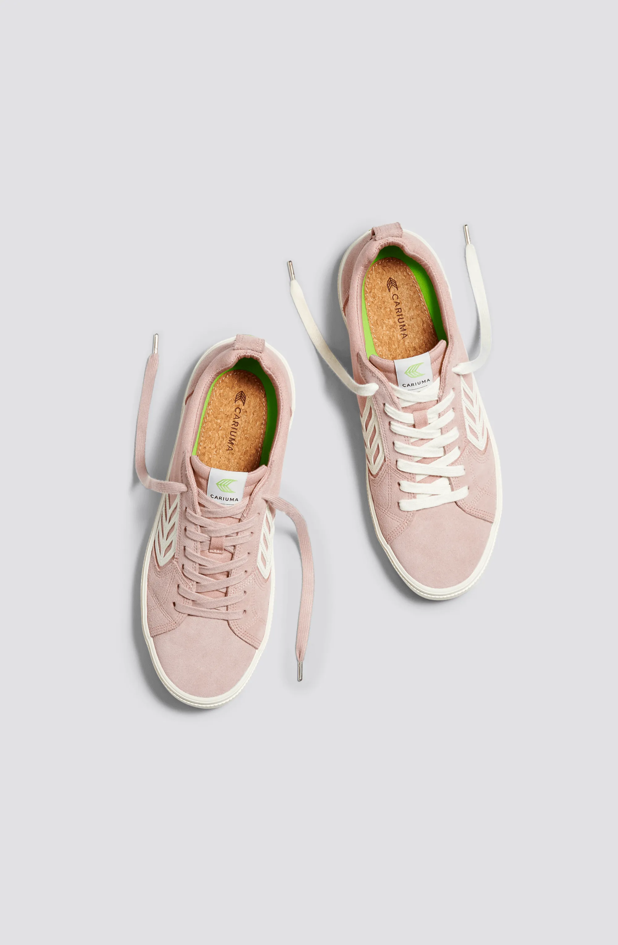CATIBA PRO Low Rose Suede and Canvas Ivory Logo Sneaker Women