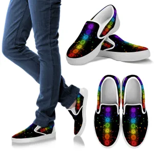 Chakra Splatter Slip Ons