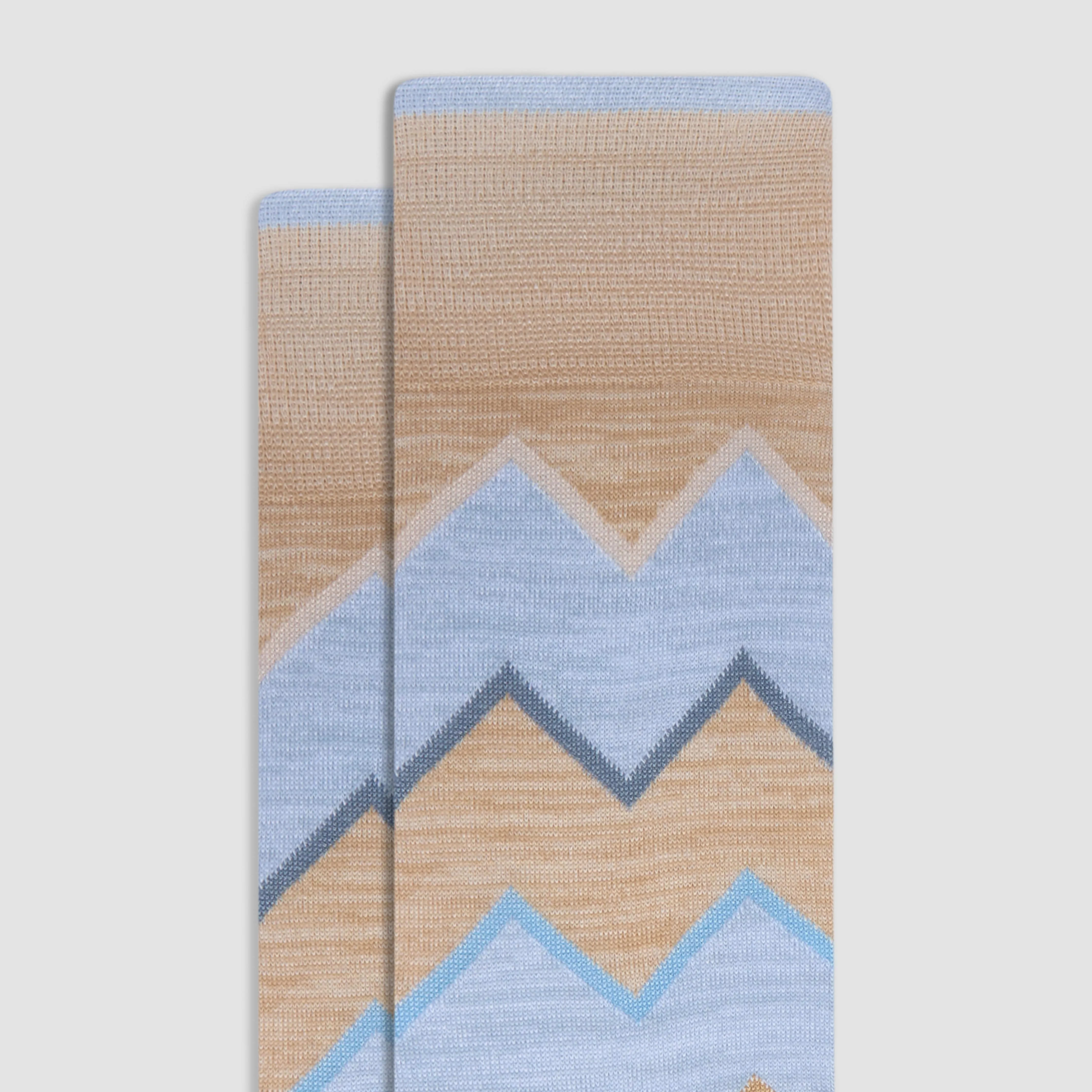 Chevron Stripe Mid-Calf Socks