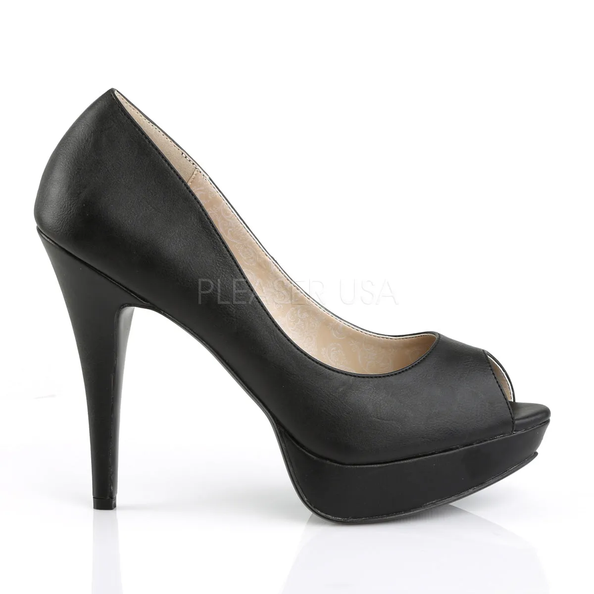 CHLOE-01  Black Faux Leather
