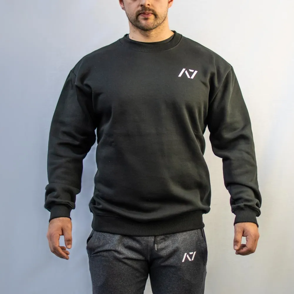 Classic Black Bar Grip Crew Neck