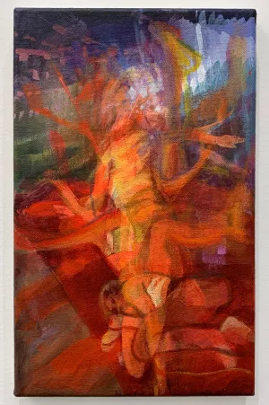 Claudia Bitran, "Frenzy (red kick slip)"