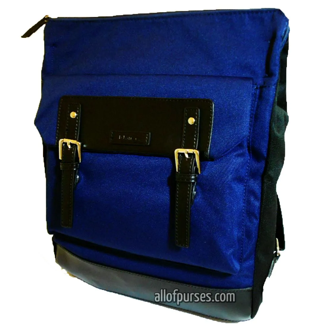 Color block Canvas School L Backpack blanc Olive brown Laptop tablet Sport Bag