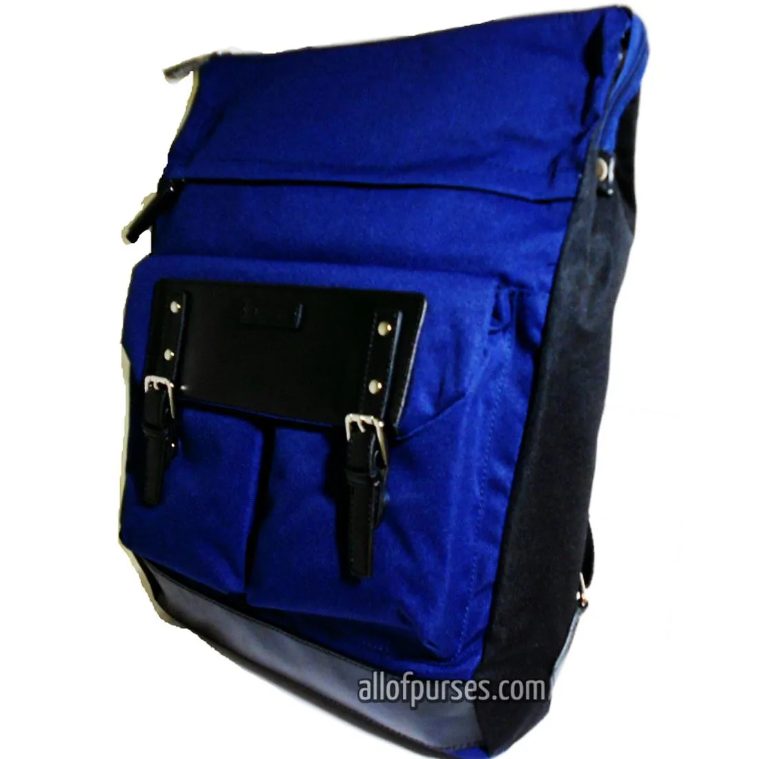 Color block Canvas School L Backpack blanc Olive brown Laptop tablet Sport Bag
