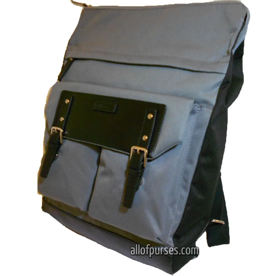 Color block Canvas School L Backpack blanc Olive brown Laptop tablet Sport Bag
