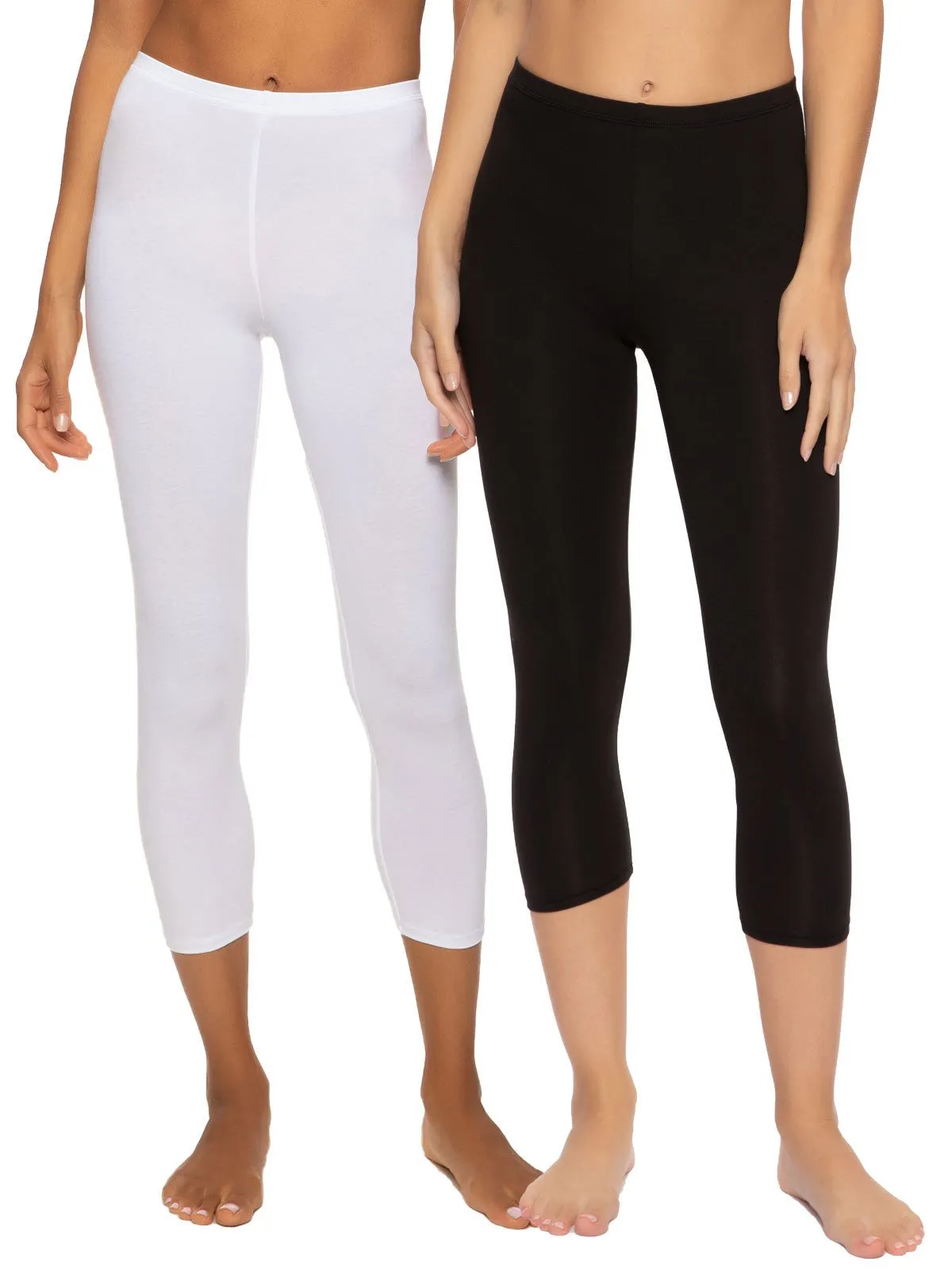 Cotton Modal Capri Leggings 2-Pack