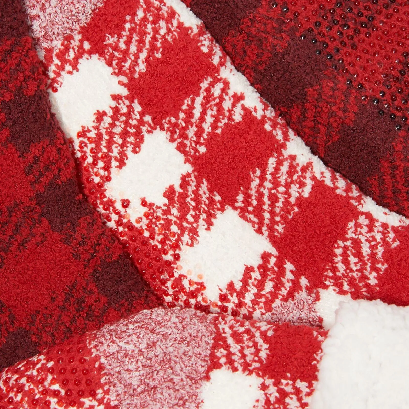 Cuddl Duds Women's 2 PAIRS Buffalo Check Sherpa Lined Socks