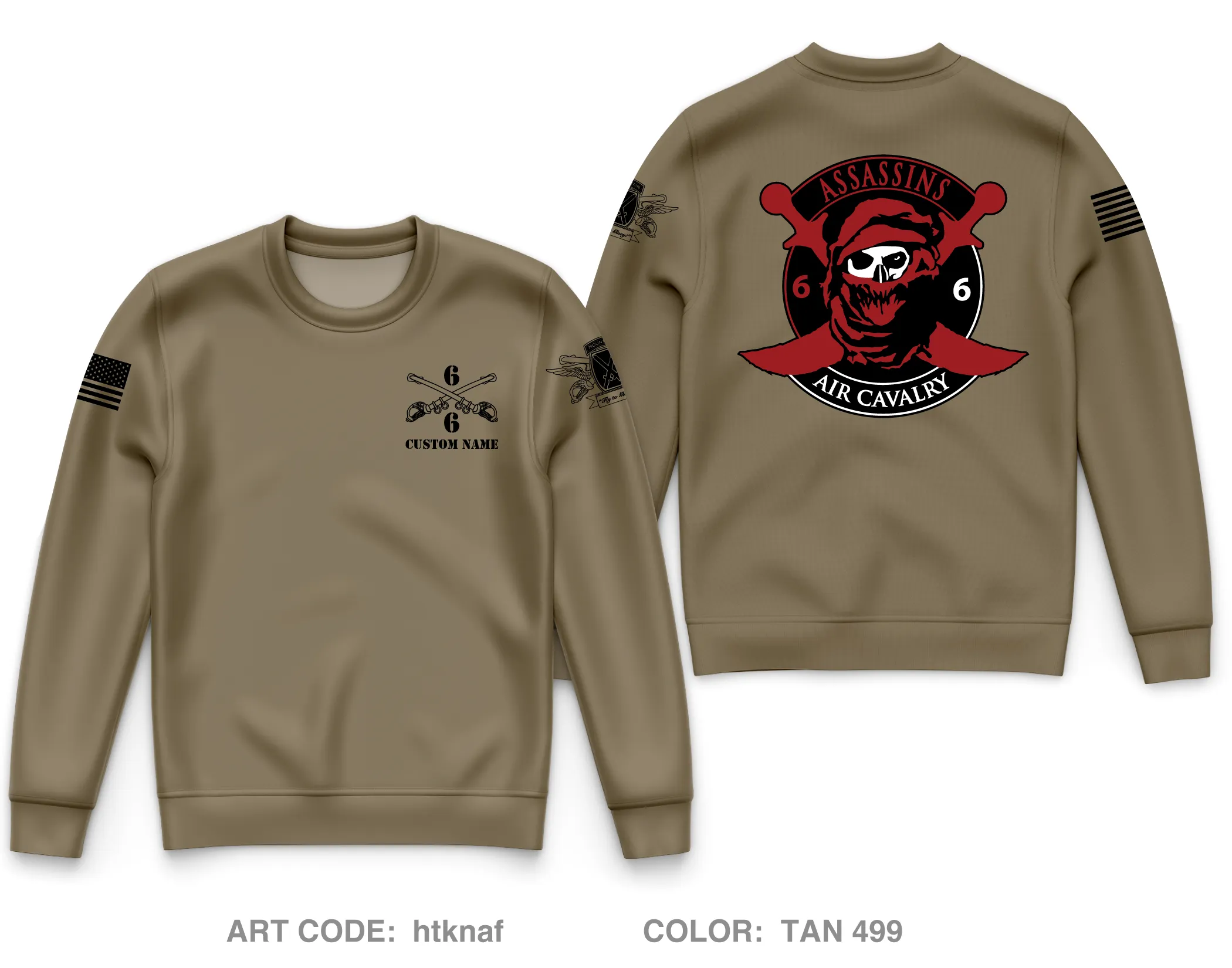 CUSTOM Alpha Troop Core Men's Crewneck Performance Sweatshirt - htknaf