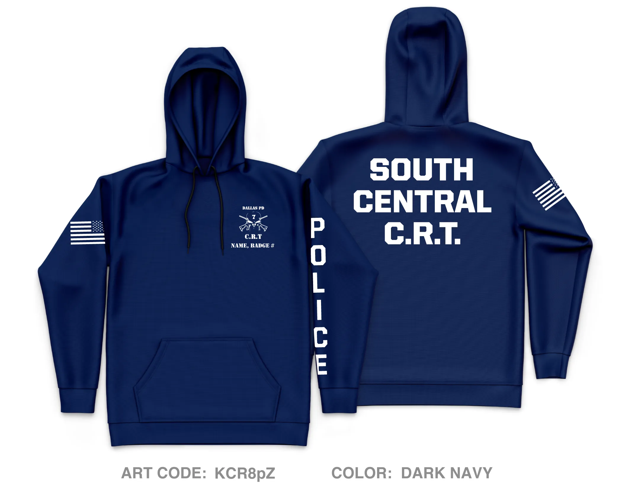 CUSTOM Dallas PD Store 1 Core Men's Hooded Performance Sweatshirt - KCR8pZ