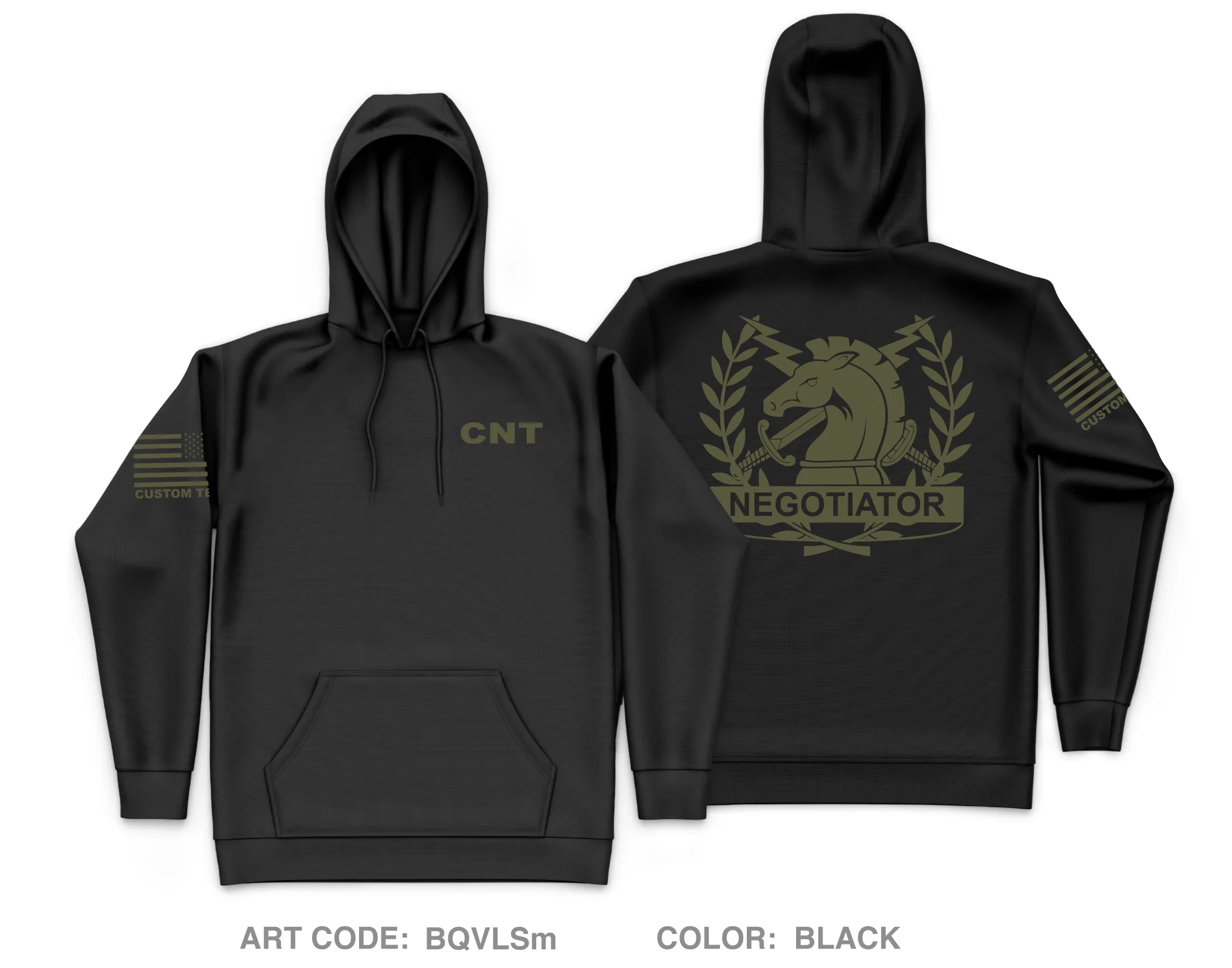 CUSTOM San Joaquin County Sheriff CNT Core Men's Hooded Performance Sweatshirt - BQVLSm
