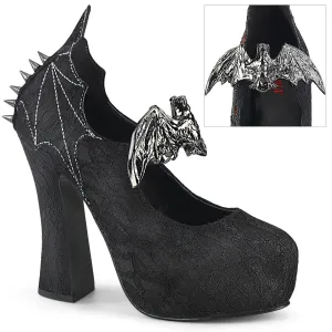 DEMON-18  Black Satin-Black Lace