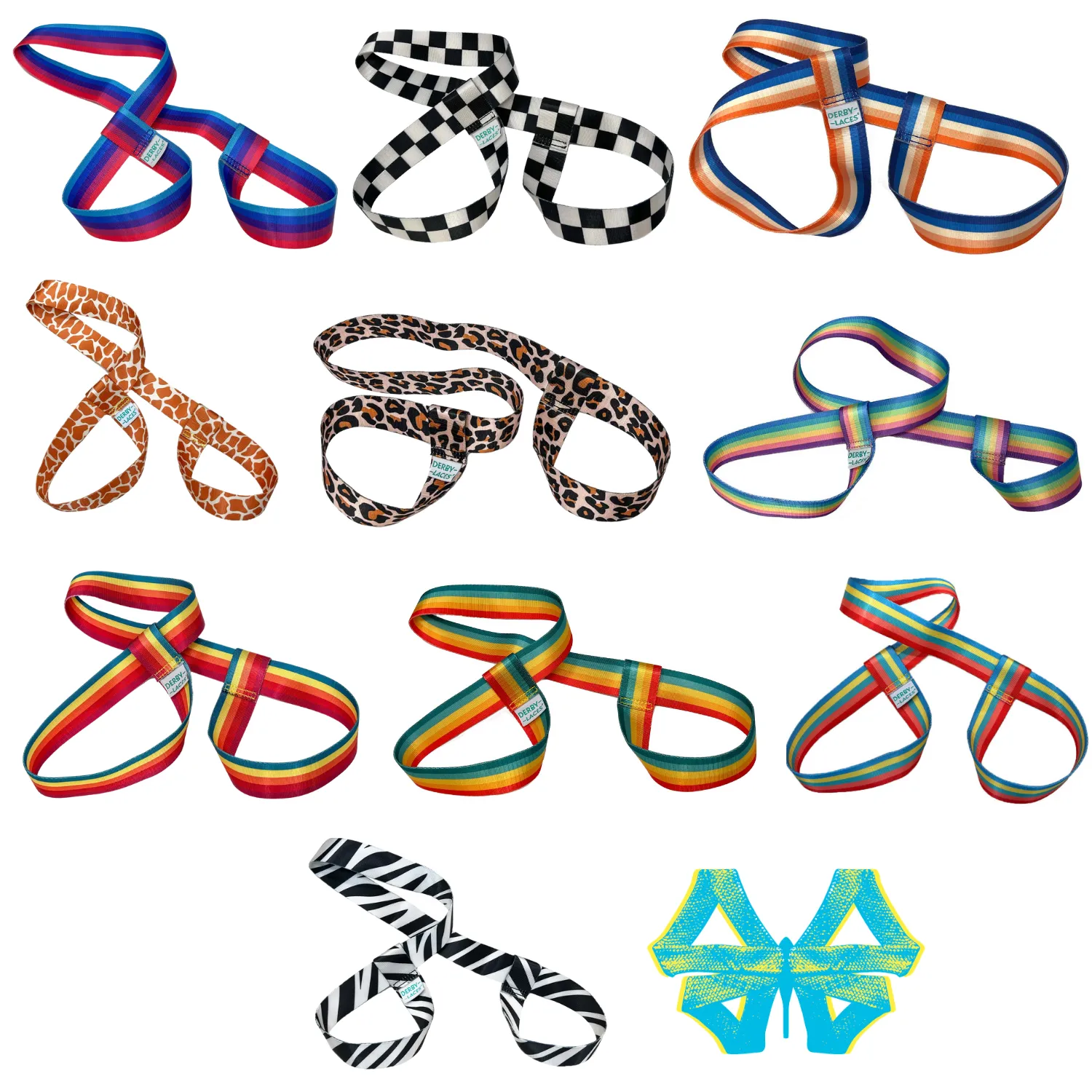 Derby Laces Skate Leash - Patterns