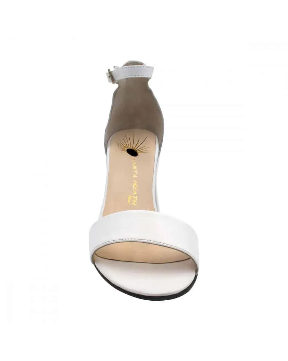 Deyi White Sandal with Ankle Strap