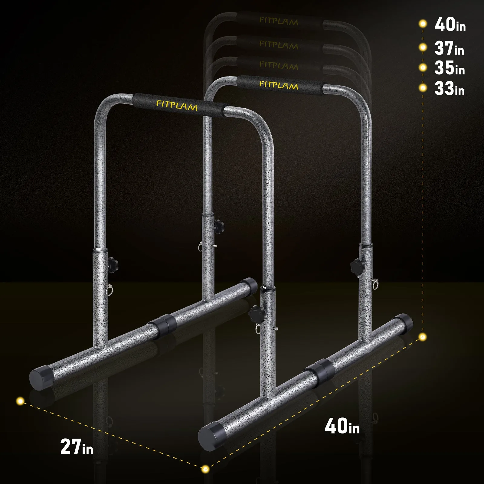 Dip Station Dip Bar Parallel Bars for Home Workout w/ 300 lbs Loading Capacity