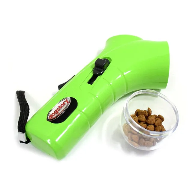 Dog Snack Catapult Launcher Dog Cat Treat Launcher Snack Food Feeder Catapult Pet Interactive Training Toys Outdoor Beach Toys