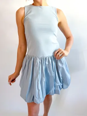 Double Lined Bubble Hem Mini Dress