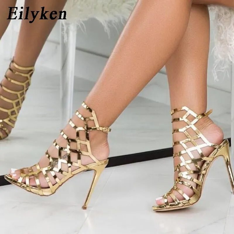 Eilyken Open Toe Thin Heels Gladiator Sandals