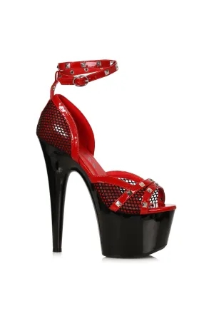 Ellie 709-SLEEK 7" Platform with Studded Ankle Strap