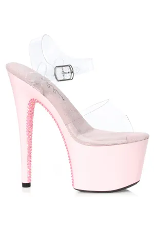Ellie 709-VINE 7" Rhinestone Covered Platform Heel Sandal