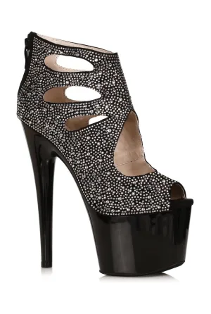 Ellie Shoes 709-WENDY Microfiber Platform with Rhinestones