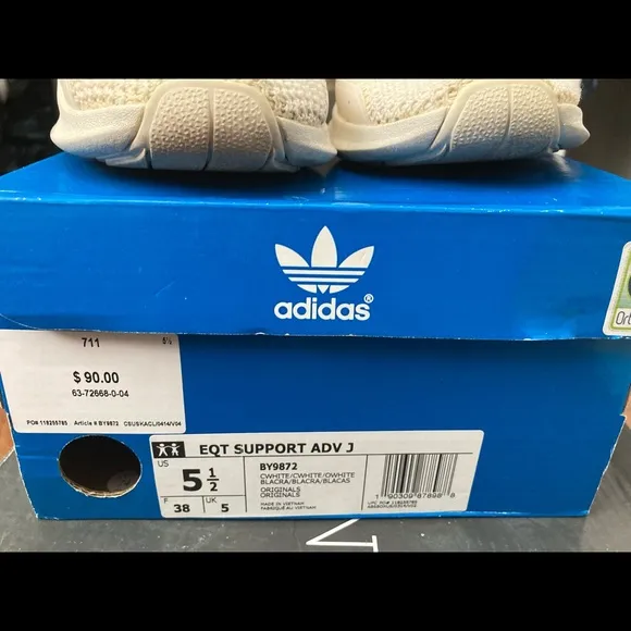 EUC Adidas Big Kids EQT Support Adv Running Shoes