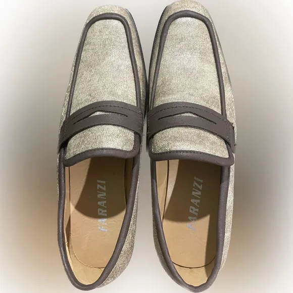Faranzi Mens Slip-on Casual Moccasin Shoe Brown size 10.5 NEW