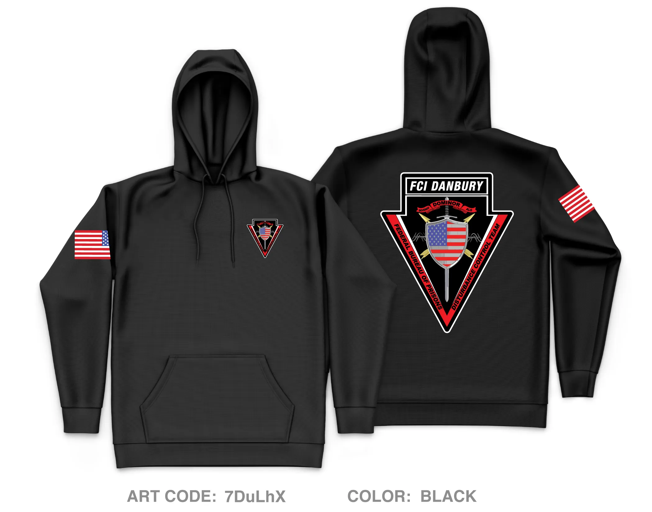 FCI Danbury Disturbance Control Team Core Men's Hooded Performance Sweatshirt - 7DuLhX