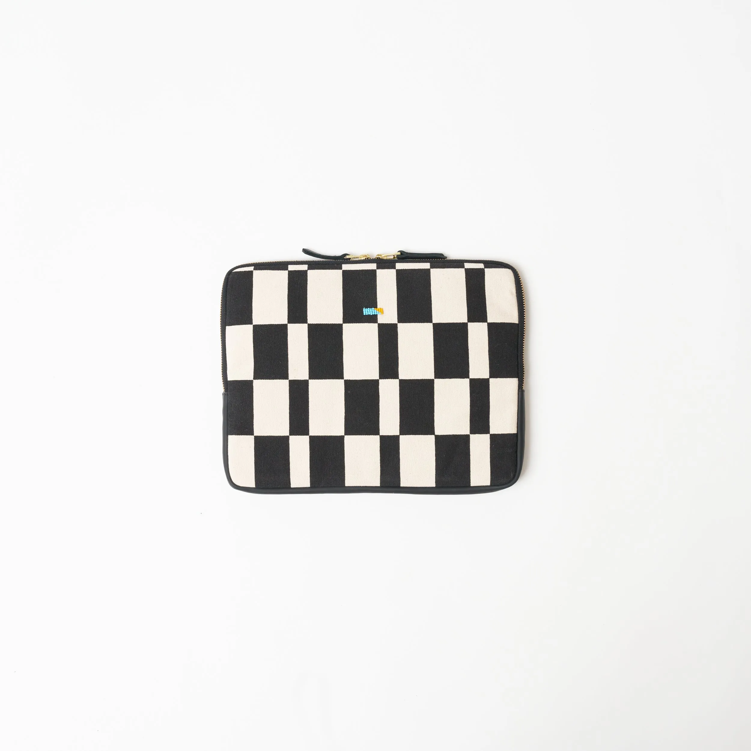 FINAL SALE: iPad Sleeve - Black Checker