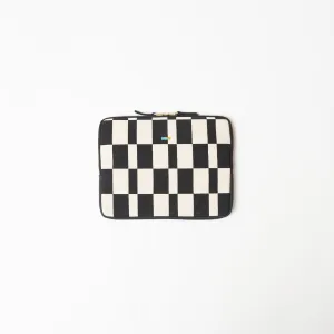 FINAL SALE: iPad Sleeve - Black Checker