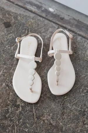 Flat Sandal Napa Pearl