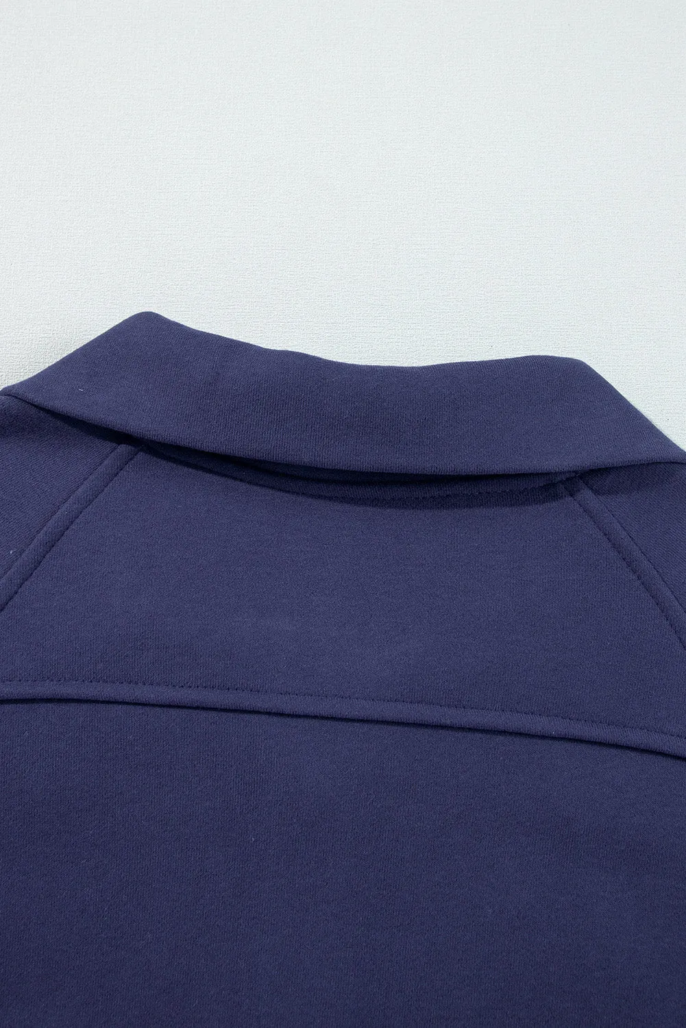 Fleece Lined Zip Up Stand Collar Thumbhole Sleeve Sweatshirt