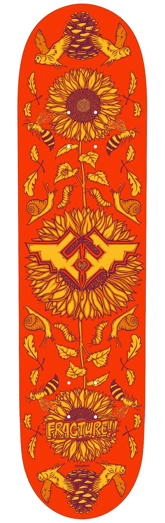 Fracture x Adswarm 2 Skateboard Deck - 8.0"