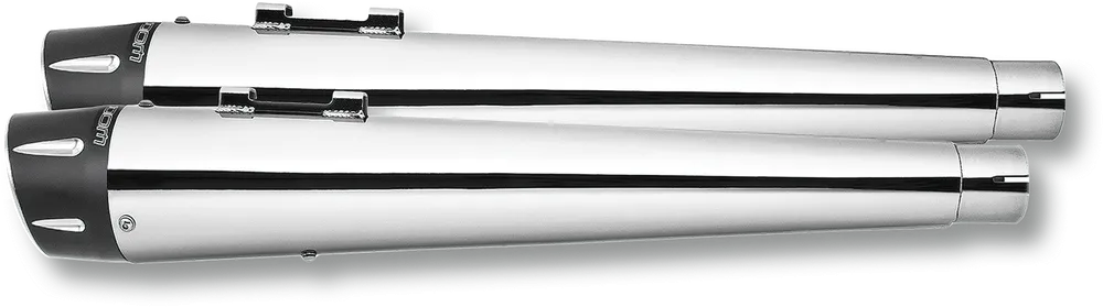Freedom Combat Slip-Ons 4.5" Chrome w/Black Sculp Tip `17-Up