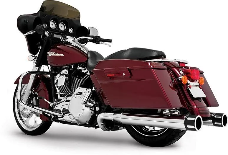 Freedom Performance HD00618 4in. Eagle Slip-Ons - Chrome/Black Tips