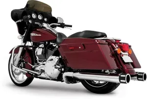 Freedom Performance HD00618 4in. Eagle Slip-Ons - Chrome/Black Tips