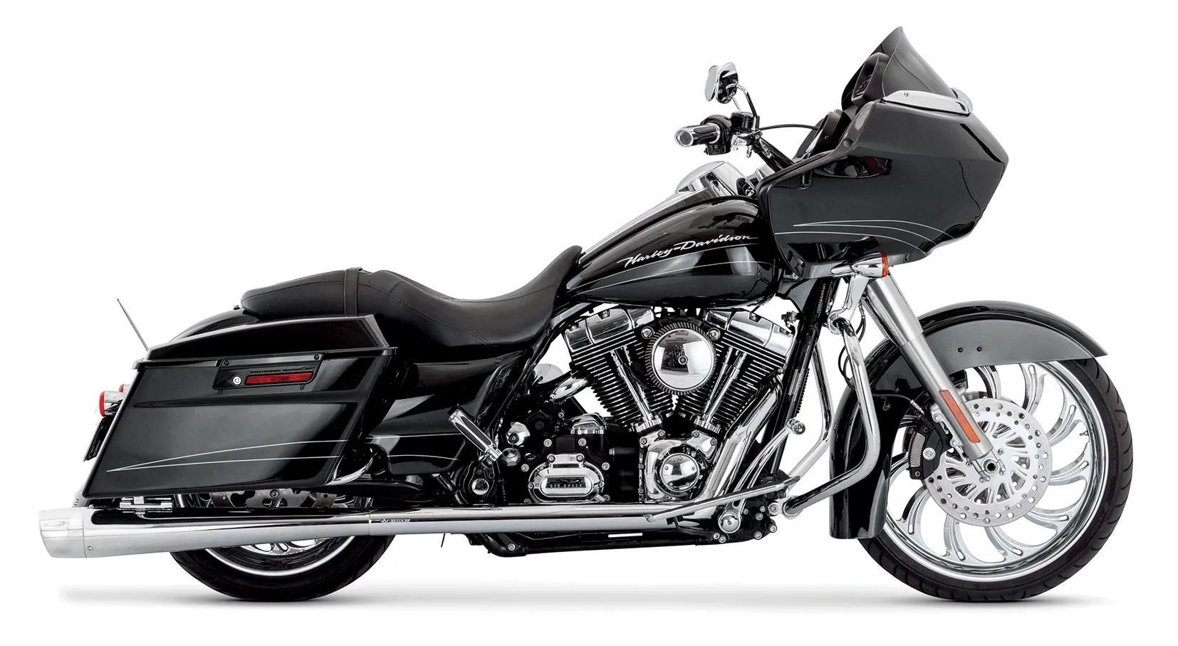 Freedom Performance HD00627 4.5in. Combat Slip-Ons - Chrome/Chrome Tips
