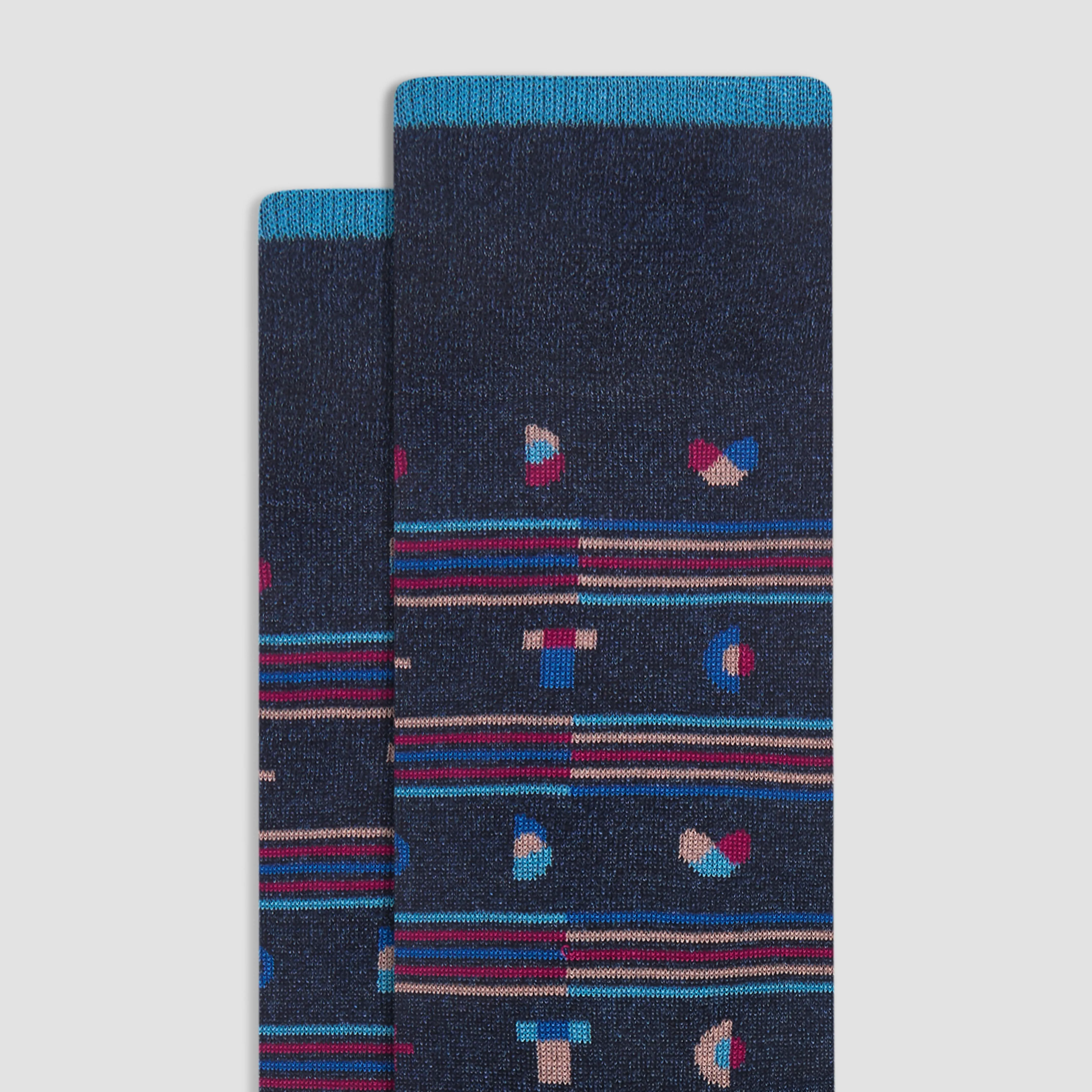 Geometric Mid-Calf Sock